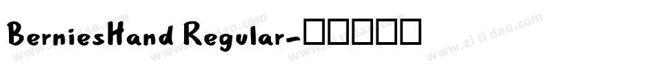 BerniesHand Regular字体转换